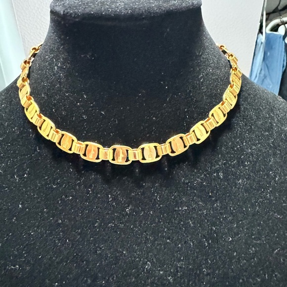 Salvatore Ferragamo Jewelry - Salvatore Ferragamo Gold Link Choker Necklace